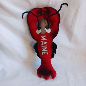 Vintage Maine Lobster Plush Velour Made In Japan